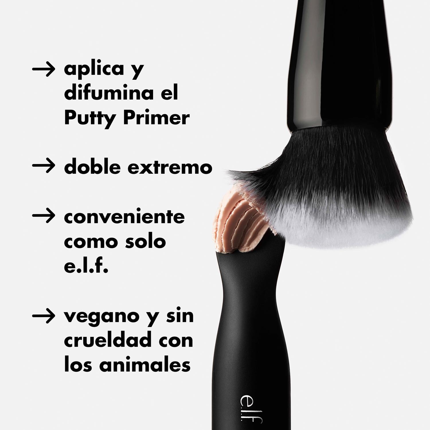 E.L.F. PUTTY PRIMER BRUSH & APPLICATOR (HERRAMIENTA DE MAQUILLAJE DE DOBLE PUNTA Y BROCHA DE MAQUILLAJE)